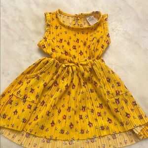 Floral Yellow Kids Dress